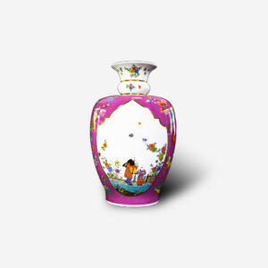 紫色中國人物風情花瓶